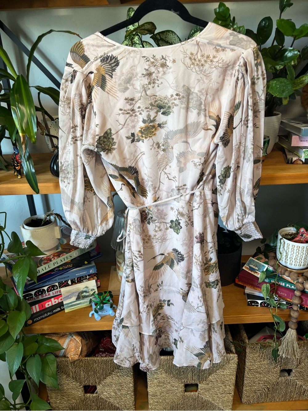 All Saints Ari Peggy Floral Print Mini Wrap Dress | Size 4 - Picture 7 of 8